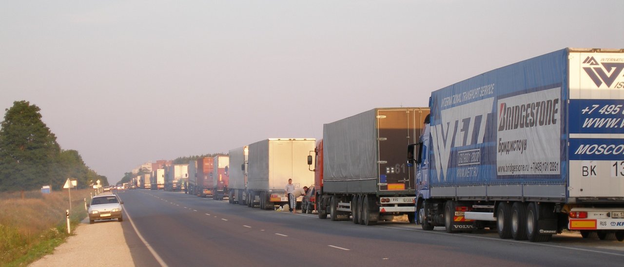 Protest al transportatorilor pe DN1