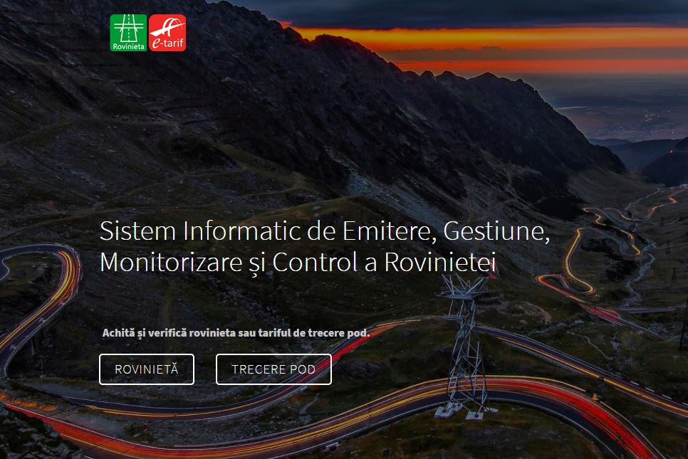 Lucrări de mentenanţă la sistemul informatic pentru plata rovinietei şi tarifului de pod până pe 3.11.2017