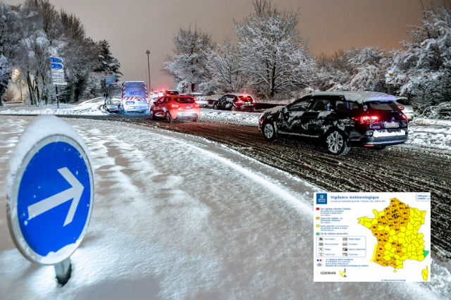 Restricții majore de trafic în Franța cauzate de furtuna Gabriel