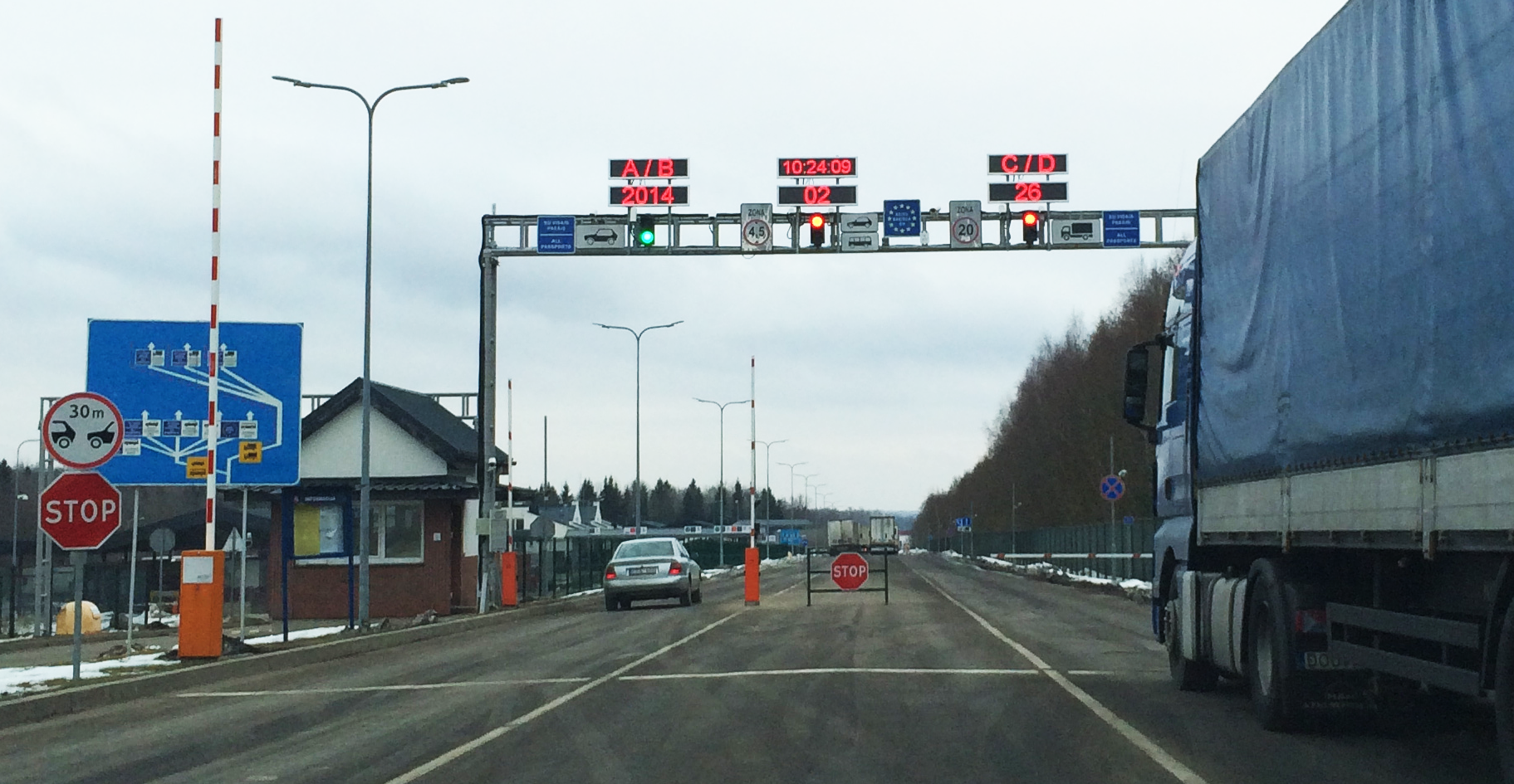 Politia din Lituania a sancționat un șofer român extrem de…inventiv