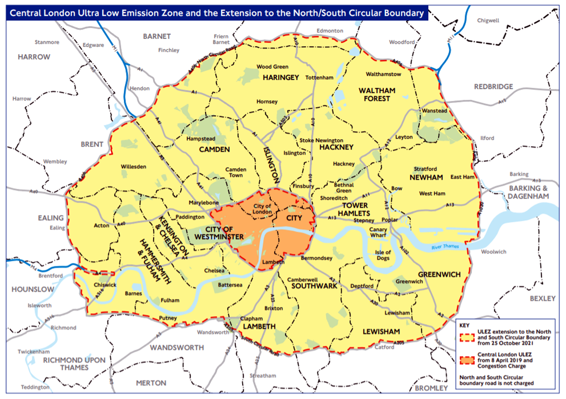 Didžioji Britanija nusprendė laikinai atšaukti mokėjimus už įvažiavimą į mokamas Londono zonas ir į abi Žemo išmetimo zonas (Low Emission Zone – LEZ). Sprendimas įsigaliojo 2020 m. kovo 23 d. ir galioja iki atšaukimo. Taip siekiama išlaikyti tiekimo grandines ir prekių tiekimą į Londono parduotuves.