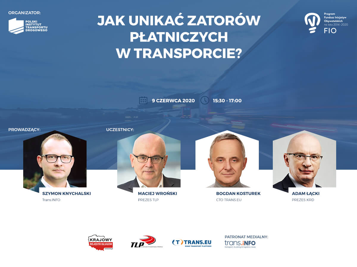 Debata online o długach w branży transportowej