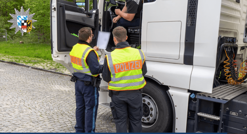 Acțiune intensivă de control în Germania a peste 100 de camioane. Unul dintre șoferi a fost amendat cu 30.000 Euro