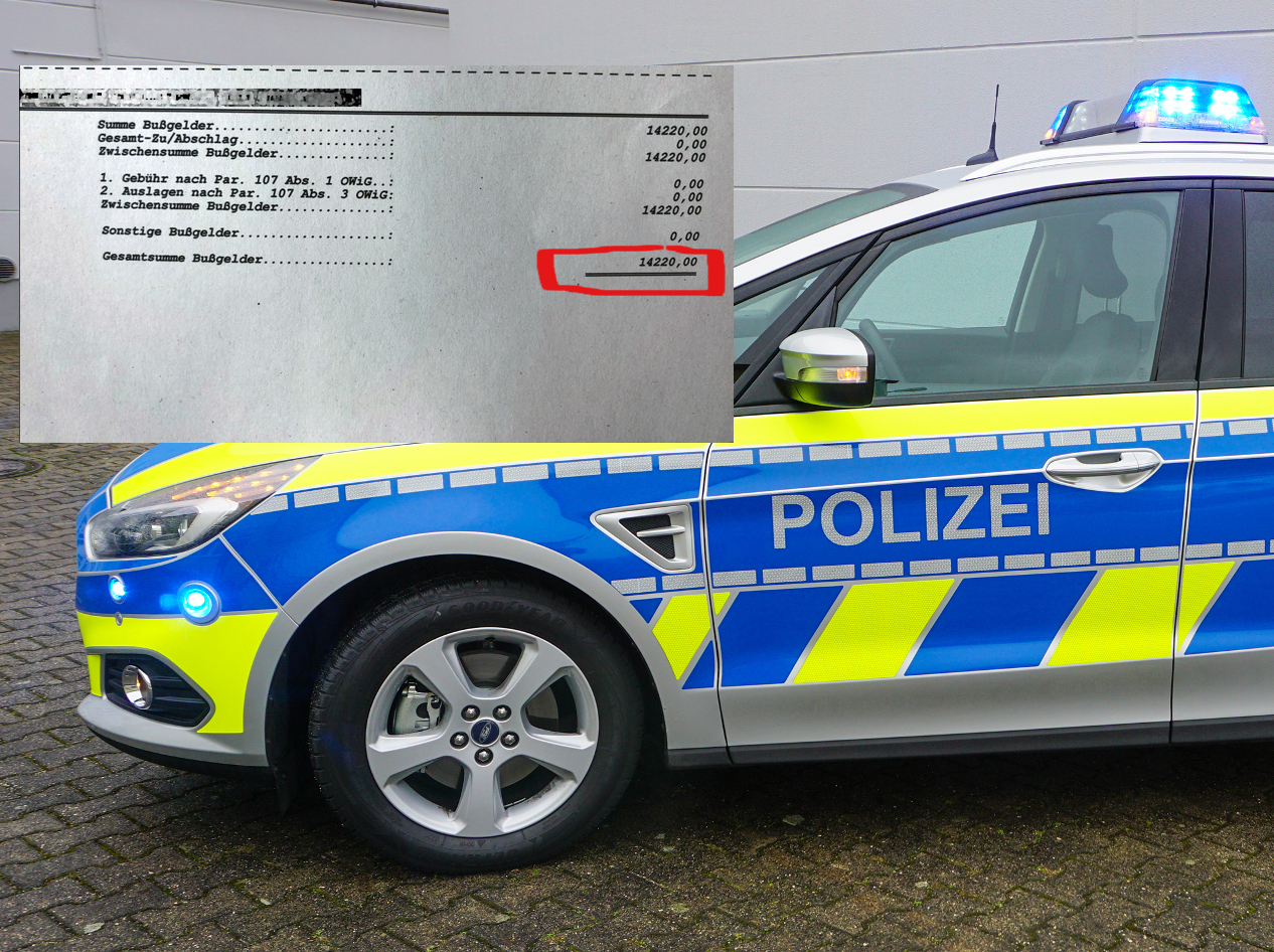 Dyskusja z niemiecką policją źle się skończyła. Ponad 14 tys. euro mandatu dla kierowcy