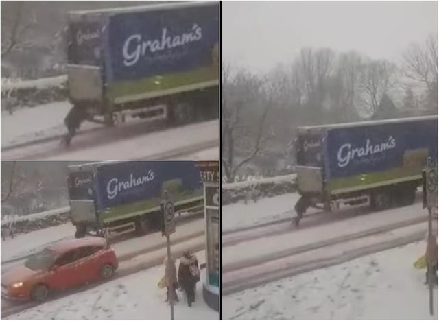 Femeia care a împins un camion cu produse lactate în plin visol a primit o recompensa pe măsură