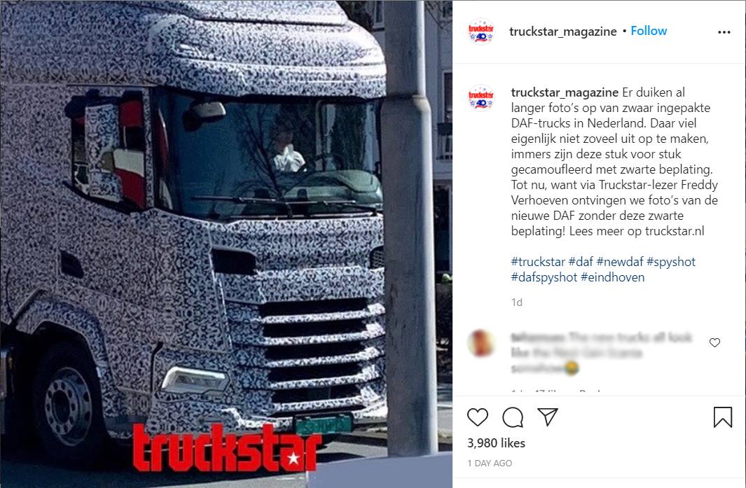 Nieoficjalne zdjęcia z Eindhoven zdradzają, jak będzie wyglądać nowy model DAF-a