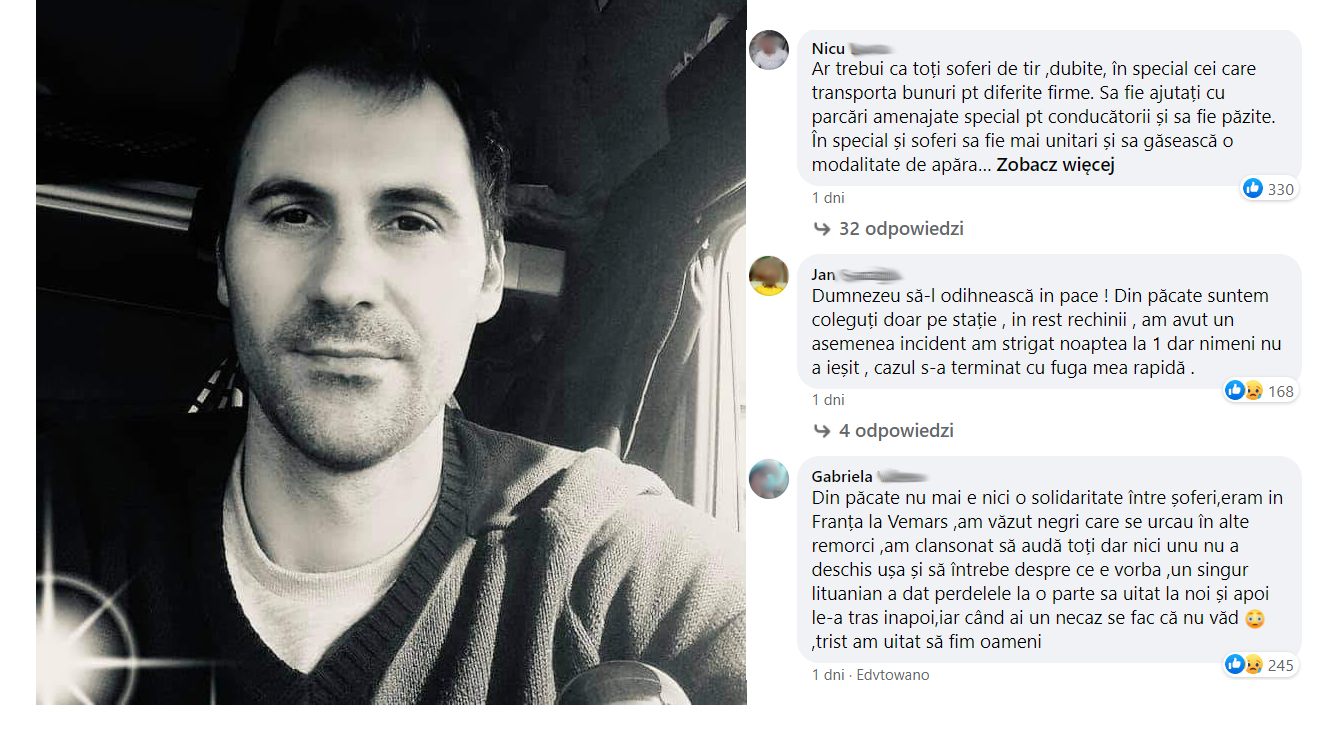 Kolegos nužudymas sukrėtė sunkvežimių vairuotojus. „Prancūzija, esi vieno iš mūsų nužudymo bendrininkė“