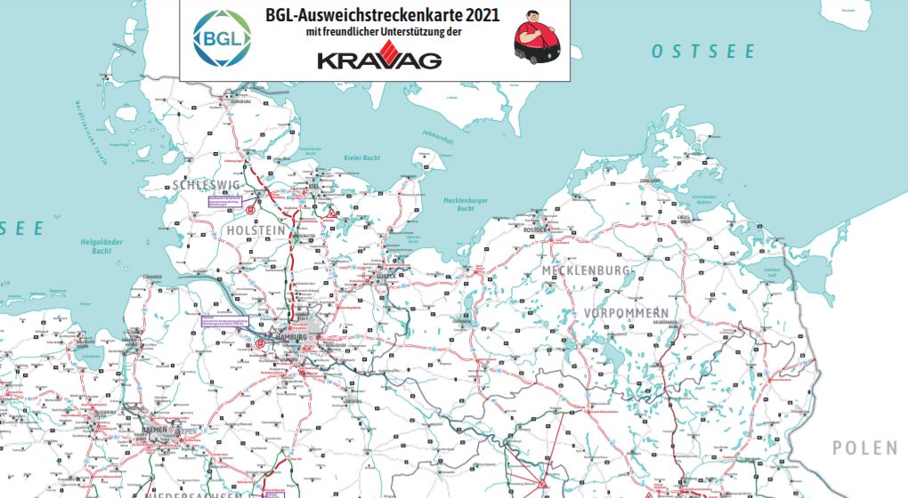 Die BGL-Ausweichstreckenkarte erstmalig als digitale Version erhältlich