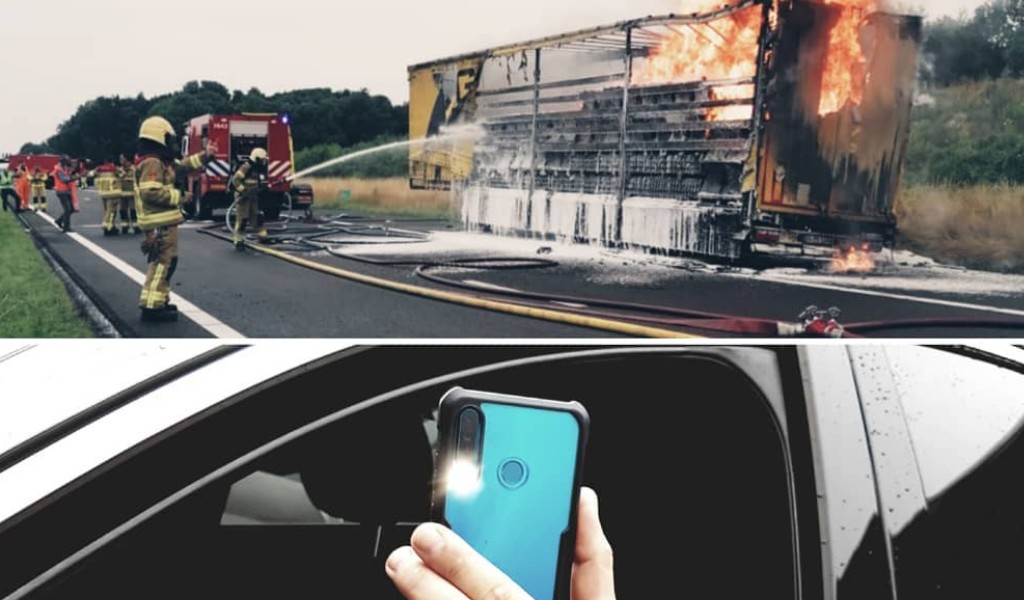 38 Tausend Euro für das Filmen eines brennenden LKW – Polizei zeigt kein Erbarmen