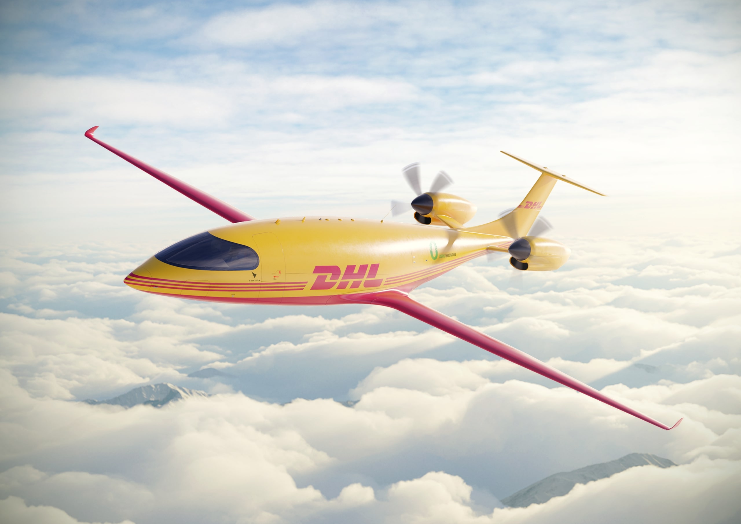 DHL Express startet in emissionsfreie Zukunft der Luftfahrt: Kauf der ersten vollständig elektrischen Frachtflugzeuge von Eviation