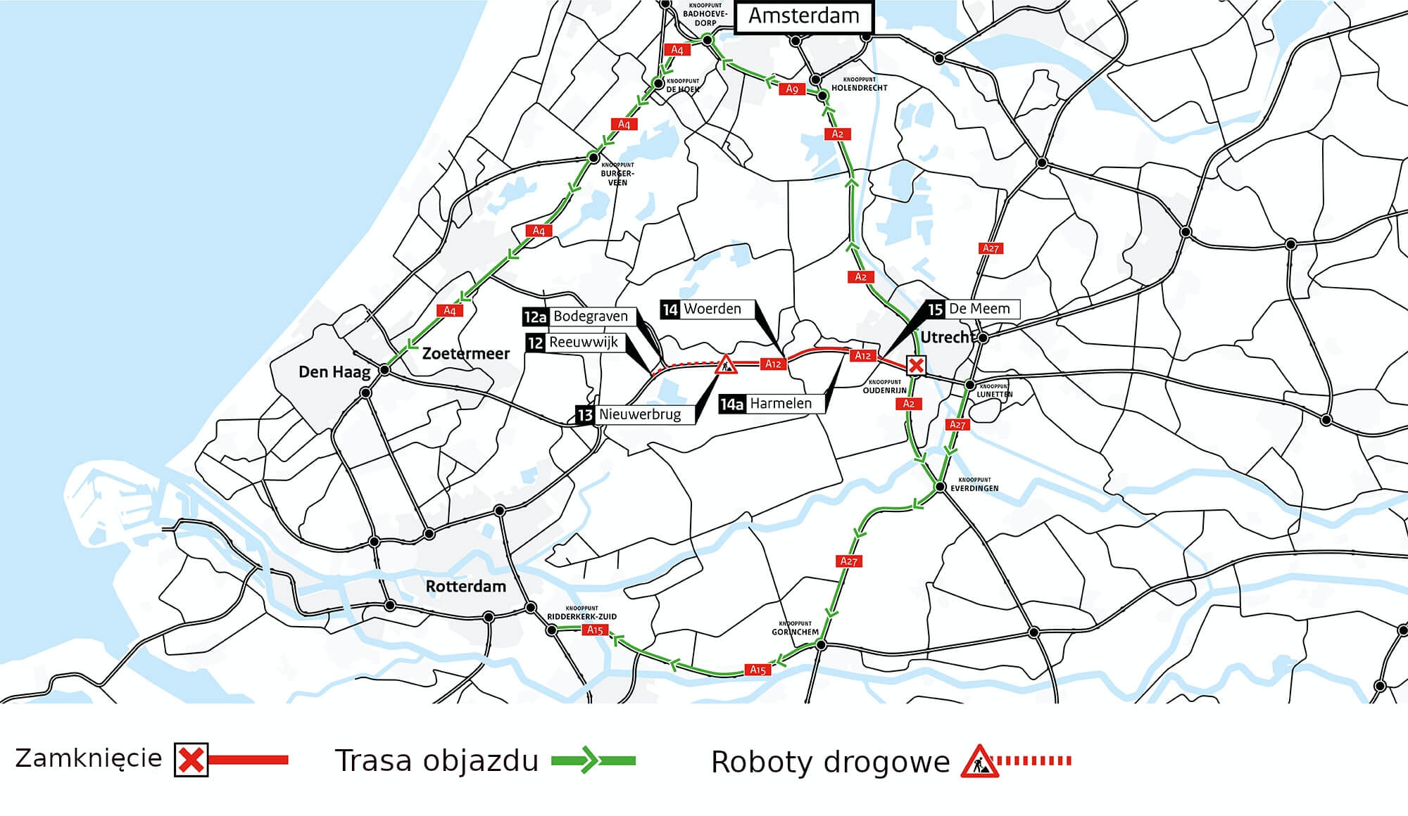 Szykują się trudne dni dla kierowców w Niderlandach. Jedna z autostrad zamknięta na ponad tydzień