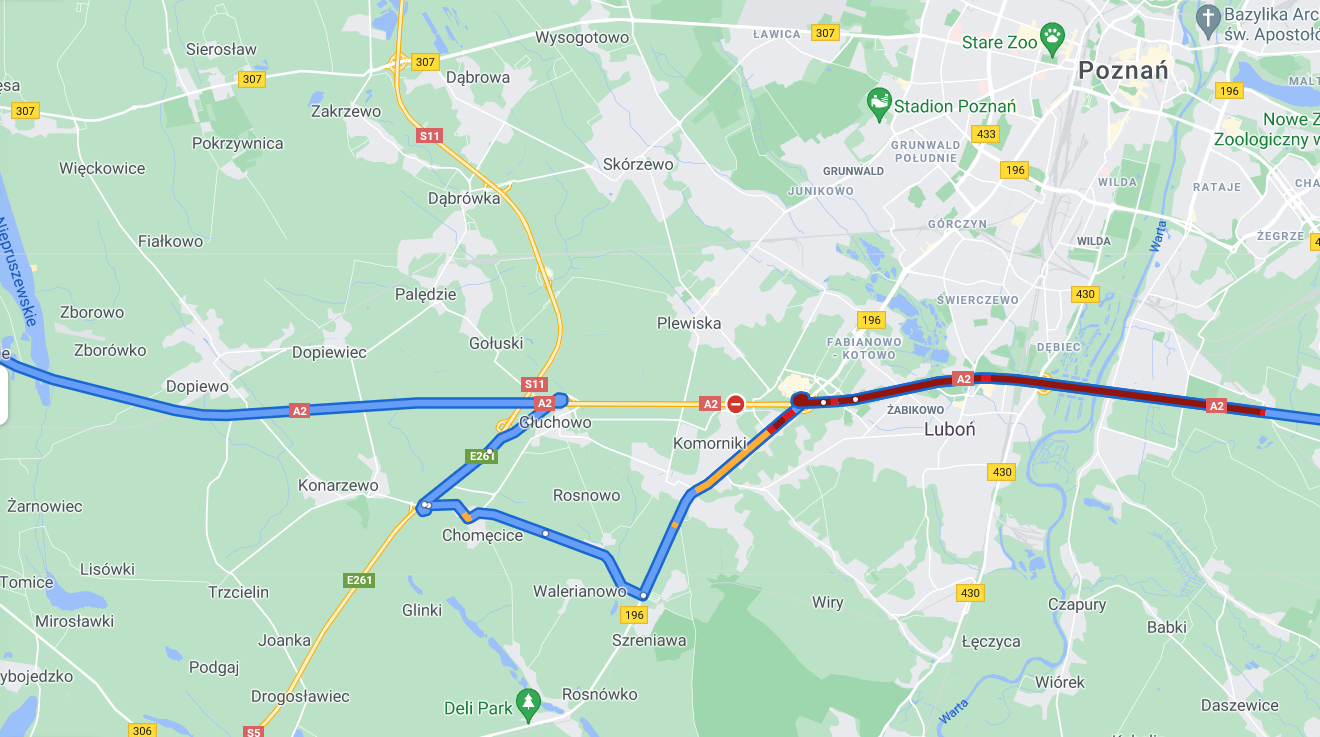 A2 zablokowana po tragicznym wypadku