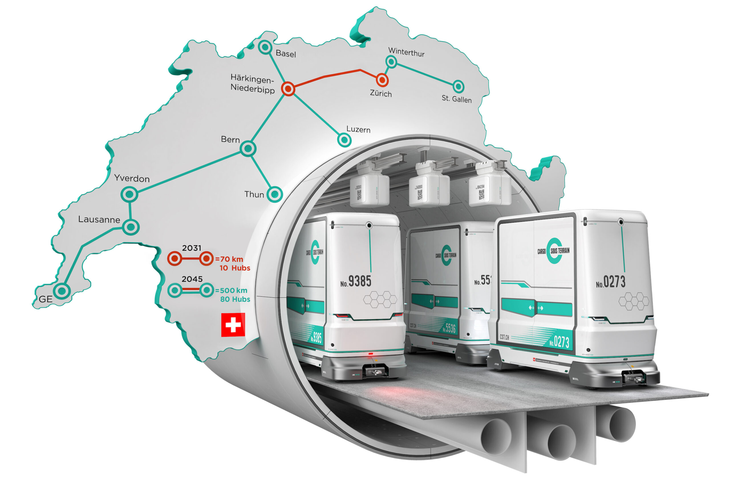 Schweiz: Cargo sous terrain bekommt grünes Licht aus dem Parlament