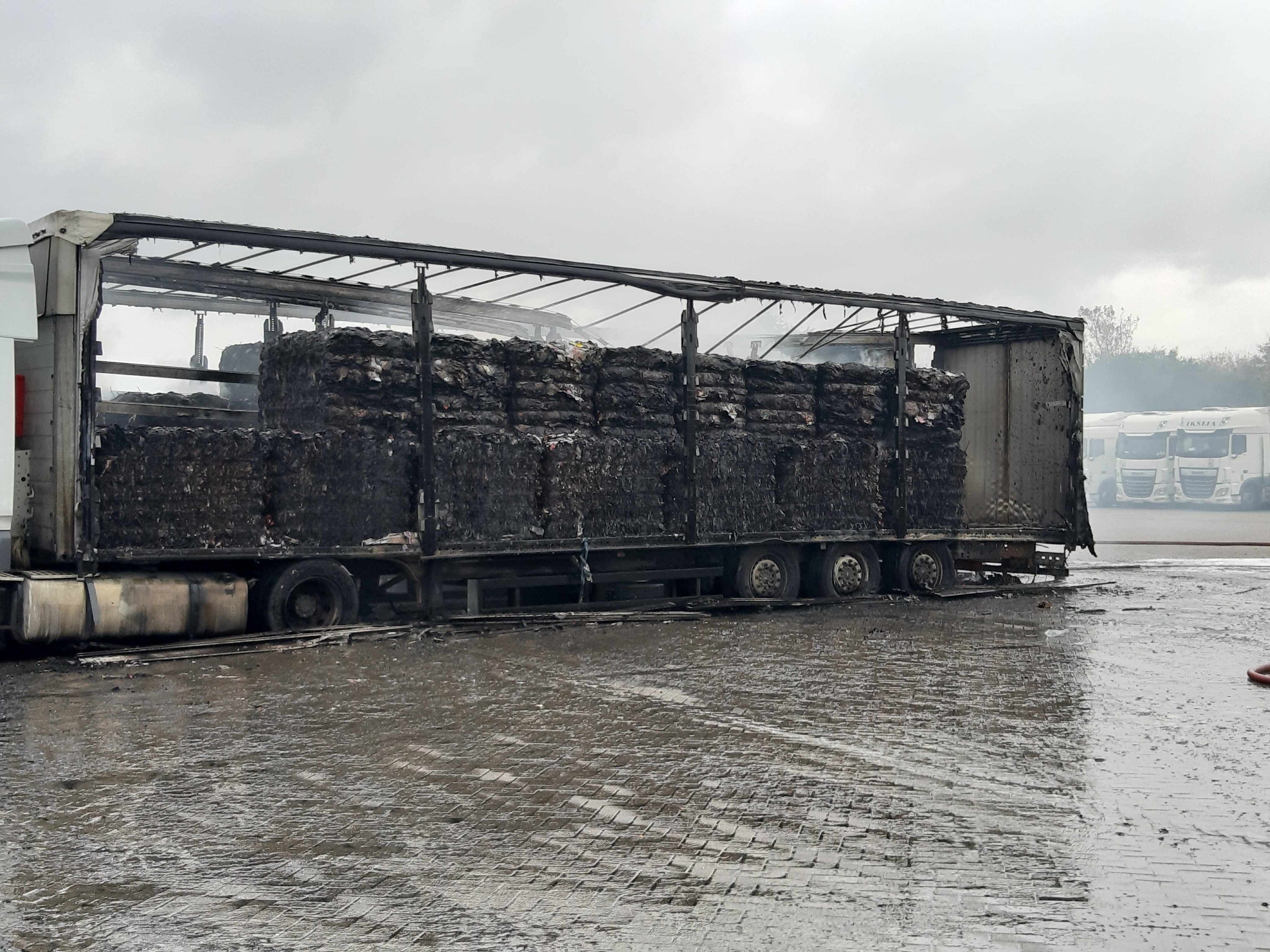 Camping stove accident burns 2 trailers in Kent lorry park