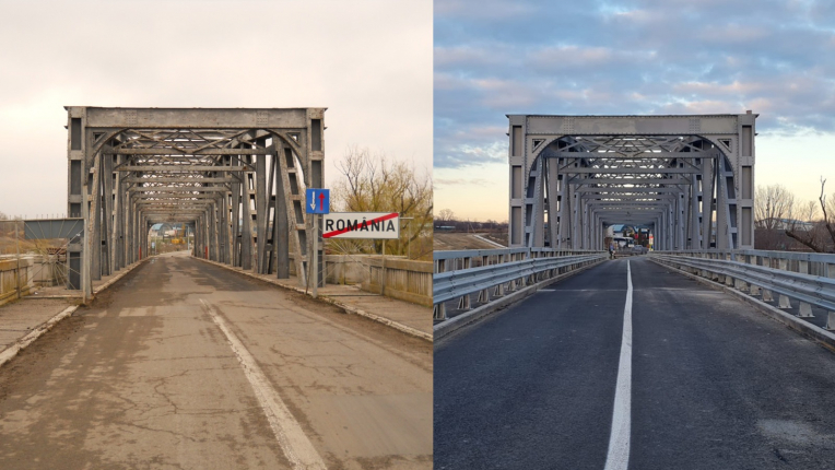 Circulație reluată pe ambele benzi ale podului peste Prut de Giurgiulești
