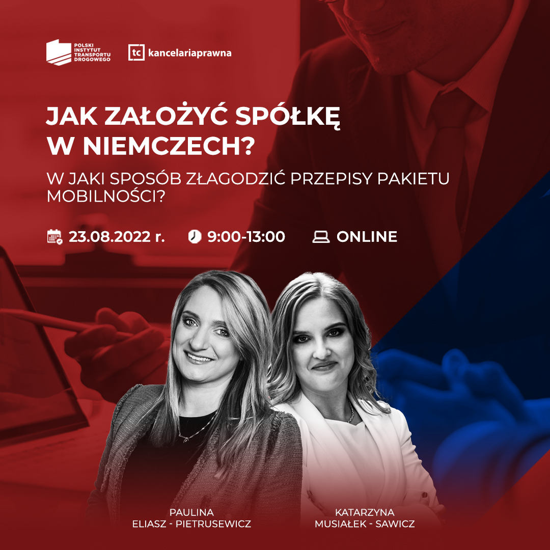 Weź udział w szkoleniu „Jak założyć spółkę w Niemczech?” i dowiedz się, co możesz zyskać na takim rozwiązaniu.