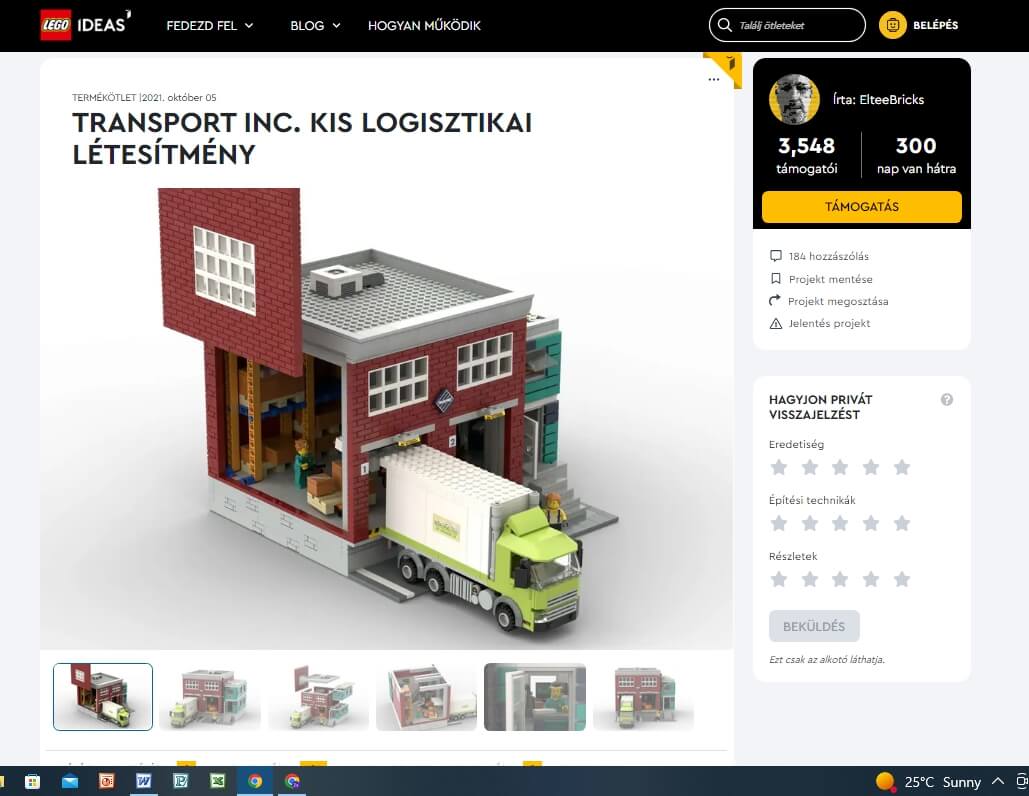 Még 6 ezer szavazatra van szükség, hogy legyen Lego logisztikai készlet
