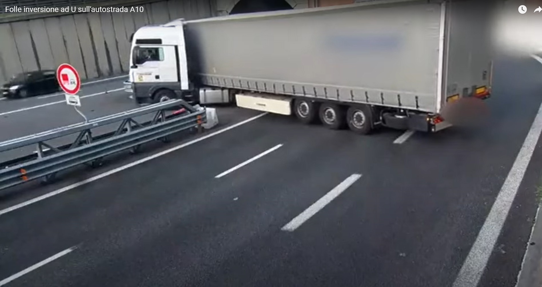 Už šį manevrą vairuotojas nubaustas 8000 Eur bauda, o sunkvežimis buvo konfiskuotas